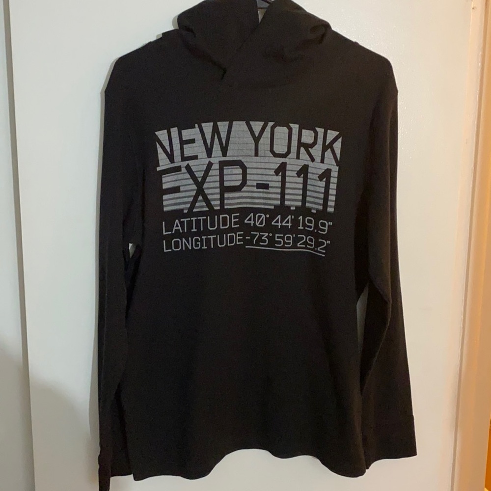 Black Express Men’s hooded long sleeve shirt